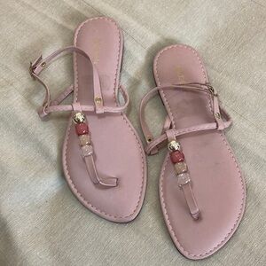 Liberte Pink Beaded Strap Sandal size 38